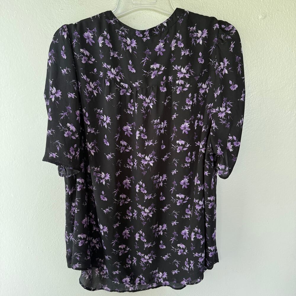 Torrid Harper flowy georgette fabric purple floral print size 3X - Picture 8 of 10